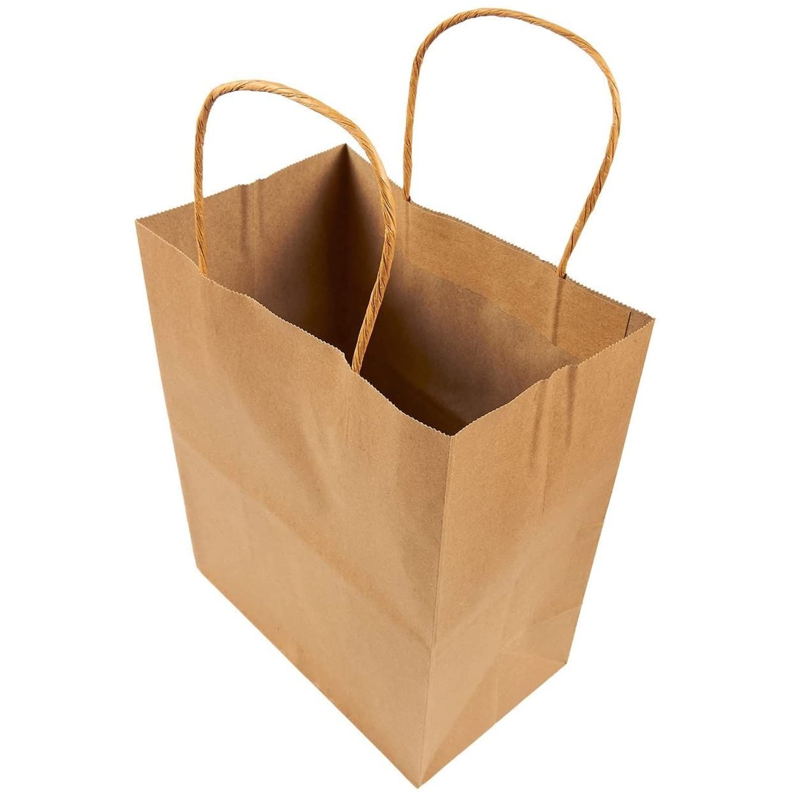 Juvale 24-Pack Medium Kraft Paper Gift Bags with Handles - Eco-Friendly Party Favor Bags for Birthdays, Weddings, Baby Showers & Retail Packaging - Perfect for Gifts, Shopping & Special Occasions
