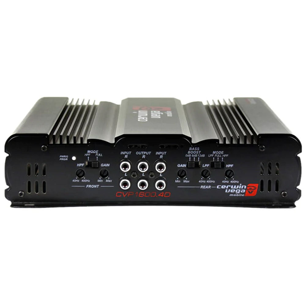 Cerwin Vega CVP1600.4D 4-Channel Car Amplifier - 1600W Class A/B Power for Clear Audio - Perfect for Car Audio Systems, Boosting Speakers & Subwoofers