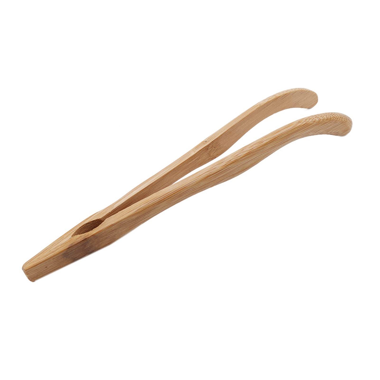 Premium Bamboo Kitchen Tongs - 18cm Wooden Cooking Utensil for Salad, Bacon, Steak, Bread & Cake - Eco-Friendly Non-Slip Food Tongs for BBQ, Baking & Serving - Ideal Home Kitchen Tool for Safe Cooking & Food Handling