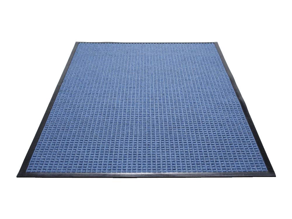 Guardian WaterGuard Indoor/Outdoor Wiper Scraper Floor Mat - Heavy Duty Rubber/Nylon Blend - 4'x16' Non-Slip Entryway Mat - Blue - Perfect for Mudrooms, Garages & High Traffic Areas