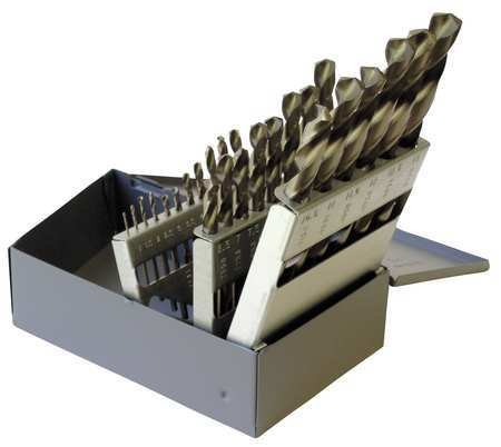 Premium Jobber Drill Bit Set - 25-Piece Gold Oxide Coated High-Speed Steel Bits for Metal, Wood & Plastic - Perfect for DIY Projects, Home Repairs & Professional Workshops
