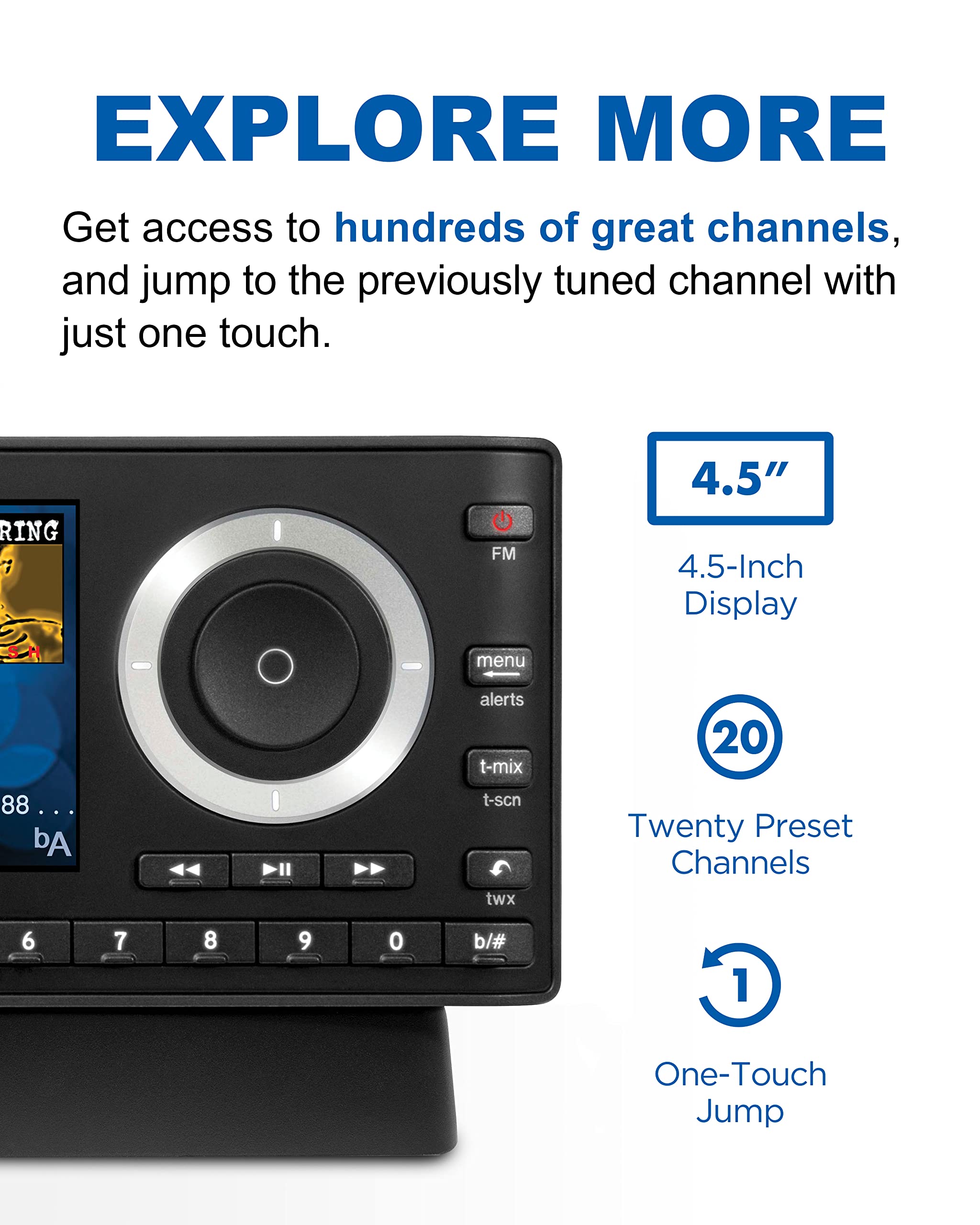 SiriusXM SXPL1H1 Onyx Plus Satellite Radio with Home Kit - Stream SiriusXM Music & Talk Shows on Home Stereo or Powered Speakers - Perfect for Living Room, Office & Entertainment Spaces