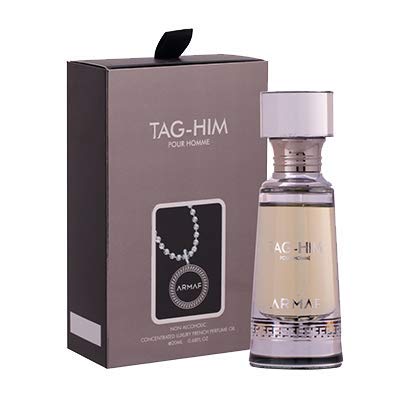 Armaf Tag Him Pour Homme - Alcohol-Free French Perfume Oil for Men (20ml/0.67oz) | Long-Lasting Cologne Alternative | Perfect for Date Nights & Special Occasions