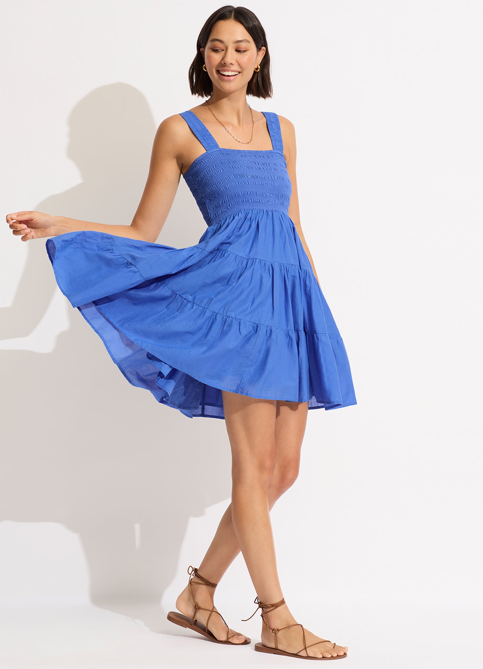 Faithful Mini Dress in Azure Blue - Elegant & Comfortable for Women | Perfect for Parties, Dates & Casual Outings