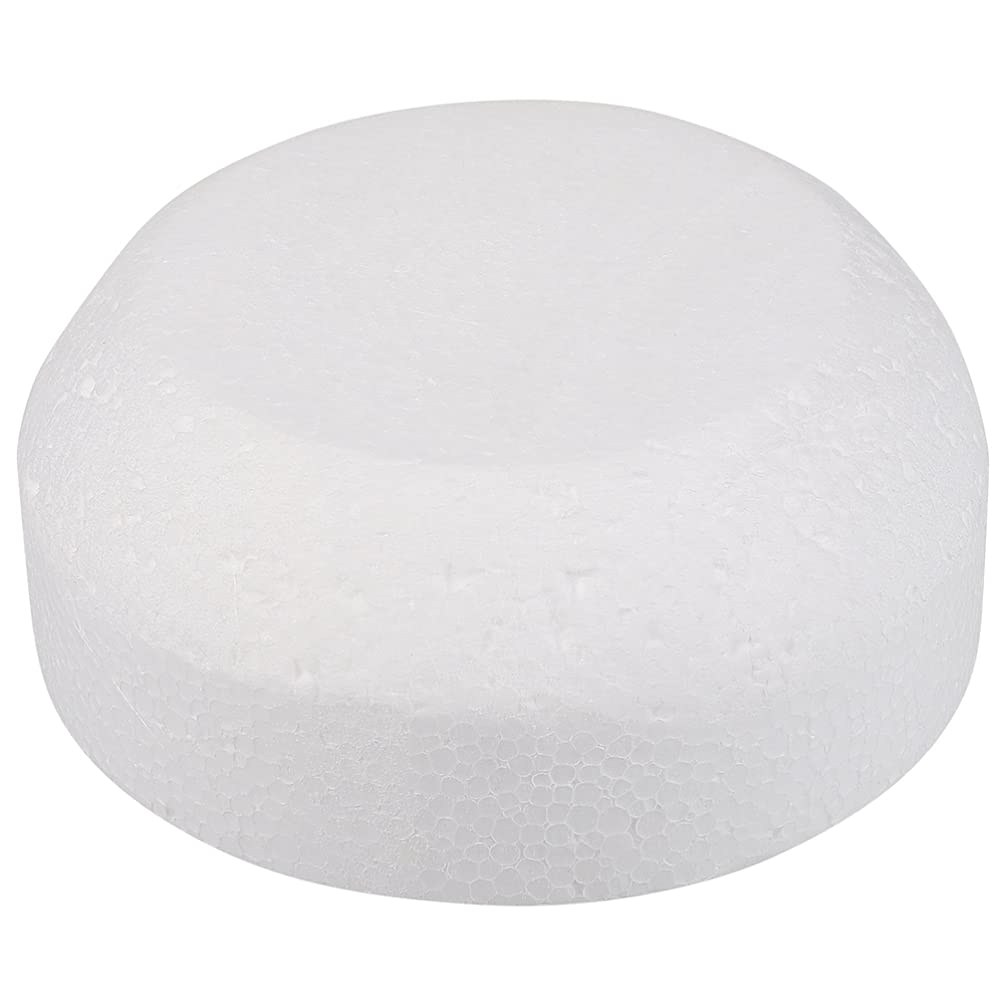 8 Inch White Round Cake Foam Dummy - DIY Wedding Cake Decorations, Craft Supplies for Cake Shaping & Modeling | Perfect for Wedding Decor, Bridal Showers & Baking Art Projects