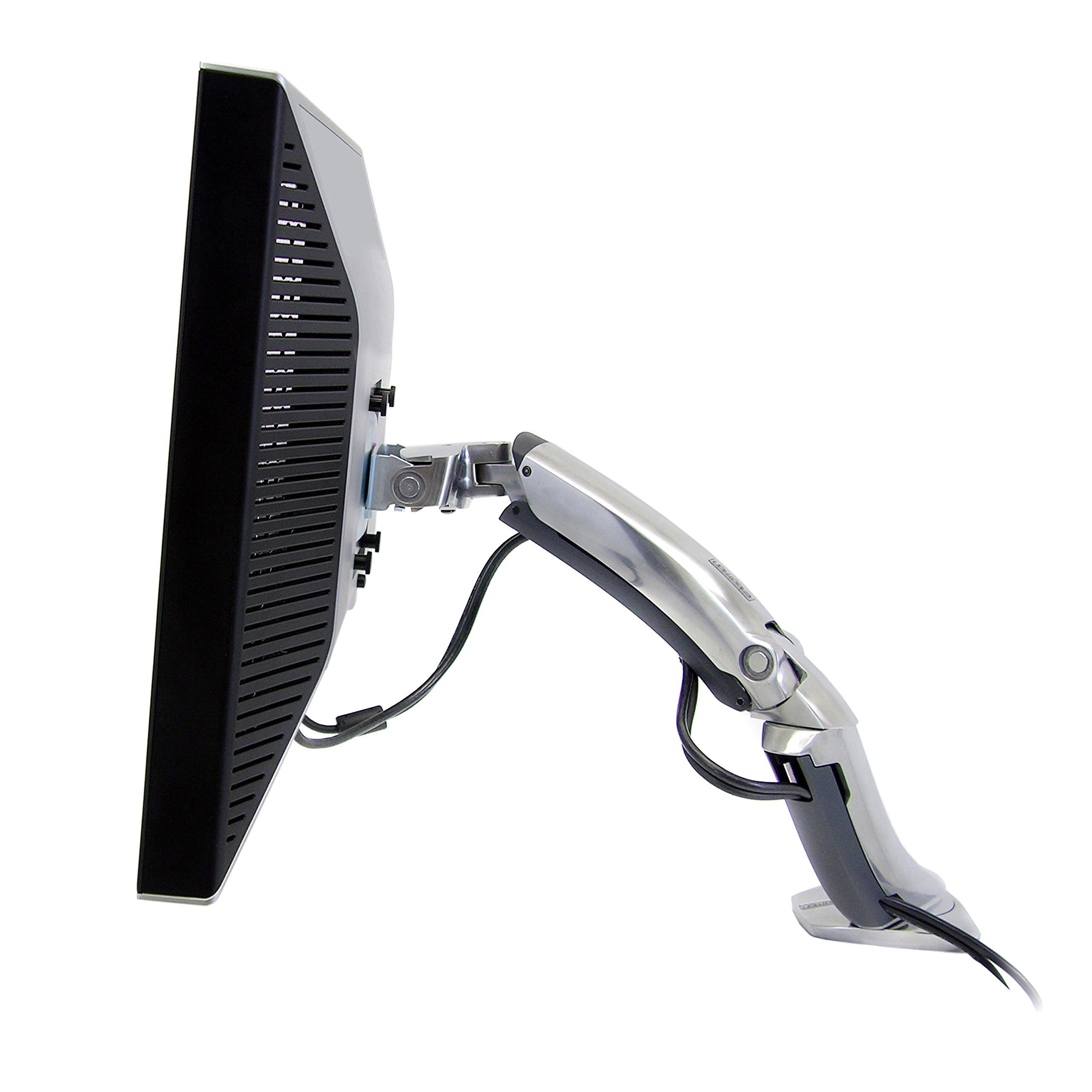 Ergotron MX Single Monitor Arm - VESA Desk Mount for 14-30 lbs Monitors Up to 30 Inches - Adjustable Polished Aluminum Stand for Home Office & Gaming Setup