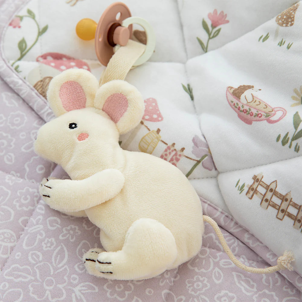 Whimsical Wonderland Baby Pacifier Holder - Cute Mouse Design for Newborns & Toddlers | Perfect for Strollers, Car Seats & Nursery Decor