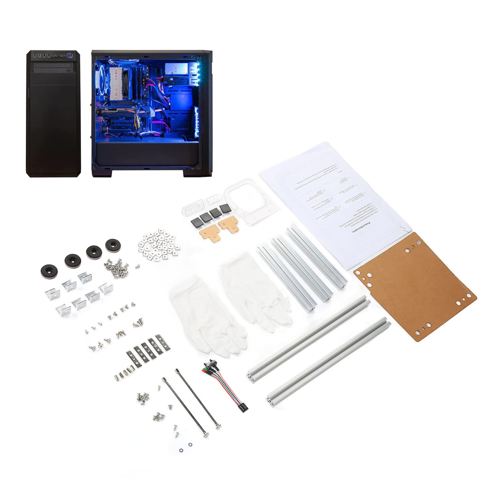 LBEC DIY ITX Computer Case - Aluminum Home PC Build for Gaming & Office