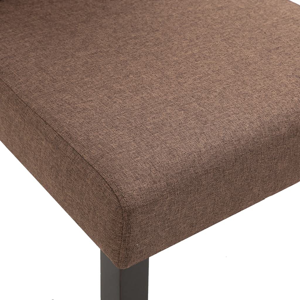 Dining Chairs Set of 4 - Comfortable Brown Fabric Kitchen Chairs for Dining Room, Living Room, Bedroom, Restaurant - Perfect for Home & Commercial Use