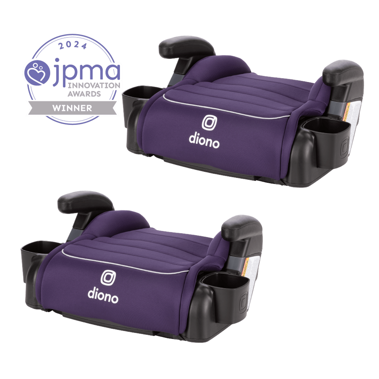 Diono Connect3 R Backless Booster Car Seat for Kids - 2 Pack | Lightweight & Portable | Ideal for Travel, School Carpool & Everyday Use