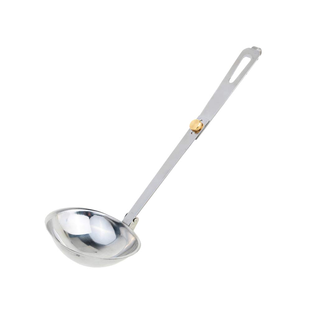 YARNOW Stainless Steel Folding Soup Ladle - Practical Kitchen Utensil for Cooking, Serving & Outdoor Camping | Compact Design for Easy Storage & Travel | Perfect for Soups, Stews & BBQ