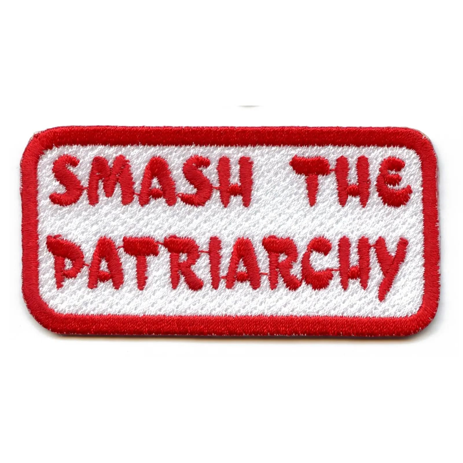 Smash The Patriarchy Embroidered Iron On Patch - Feminist Women's Rights Badge for Jackets, Bags & DIY Crafts | Empowerment & Activism Accessory
