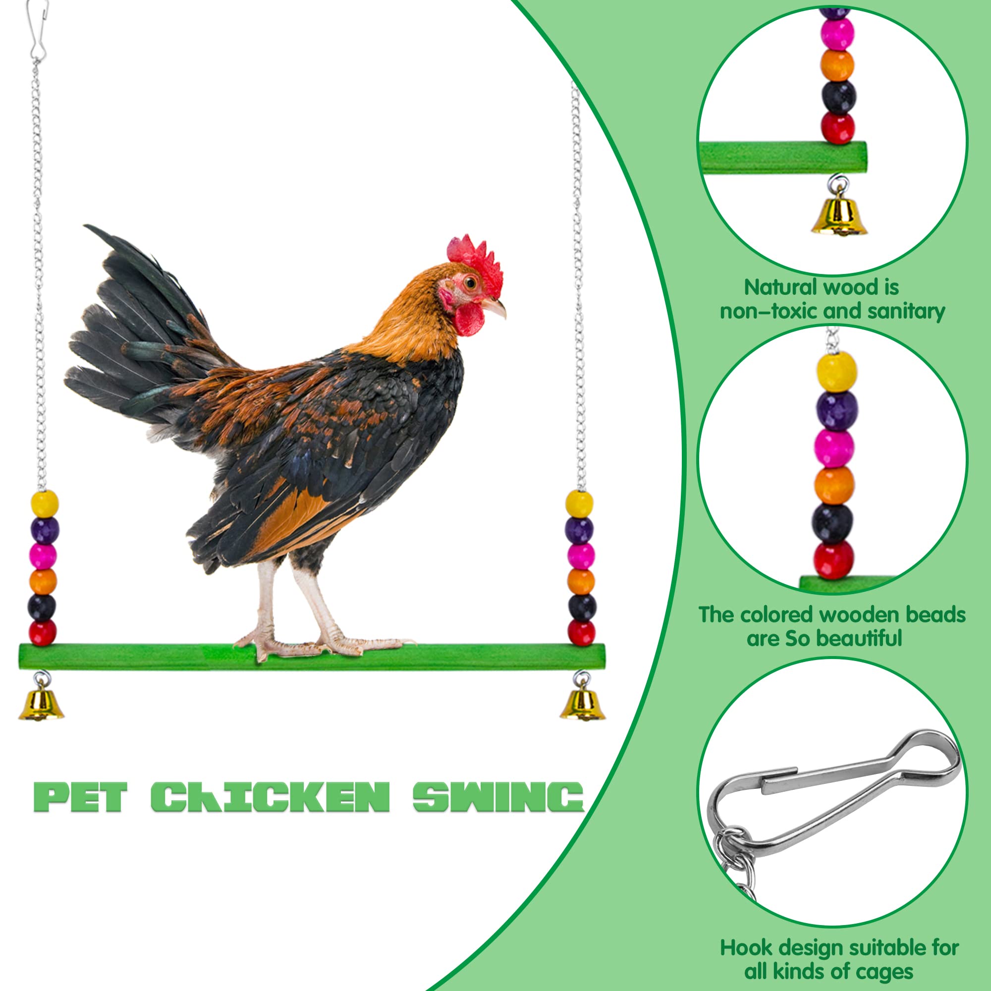10PCS Chicken Toys for Hens - Xylophone, Swing, Pecking Toys, Mirror & Hanging Feeder - Fun Enrichment Activities for Backyard Chickens (Great for Coop Entertainment & Stress Relief)