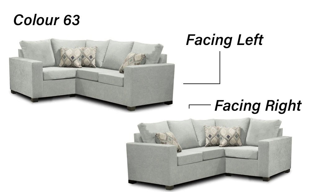 Premium Canadian Made 2x1 Sectional Sofa - LHF/RHF Configurable with 17 Color Options | Modern Living Room Furniture for Small Spaces & Apartments