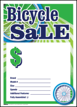 100-Pack Bicycle Sale Tags - Durable & Waterproof Price Labels for Retail Stores, Garage Sales & Clearance Events