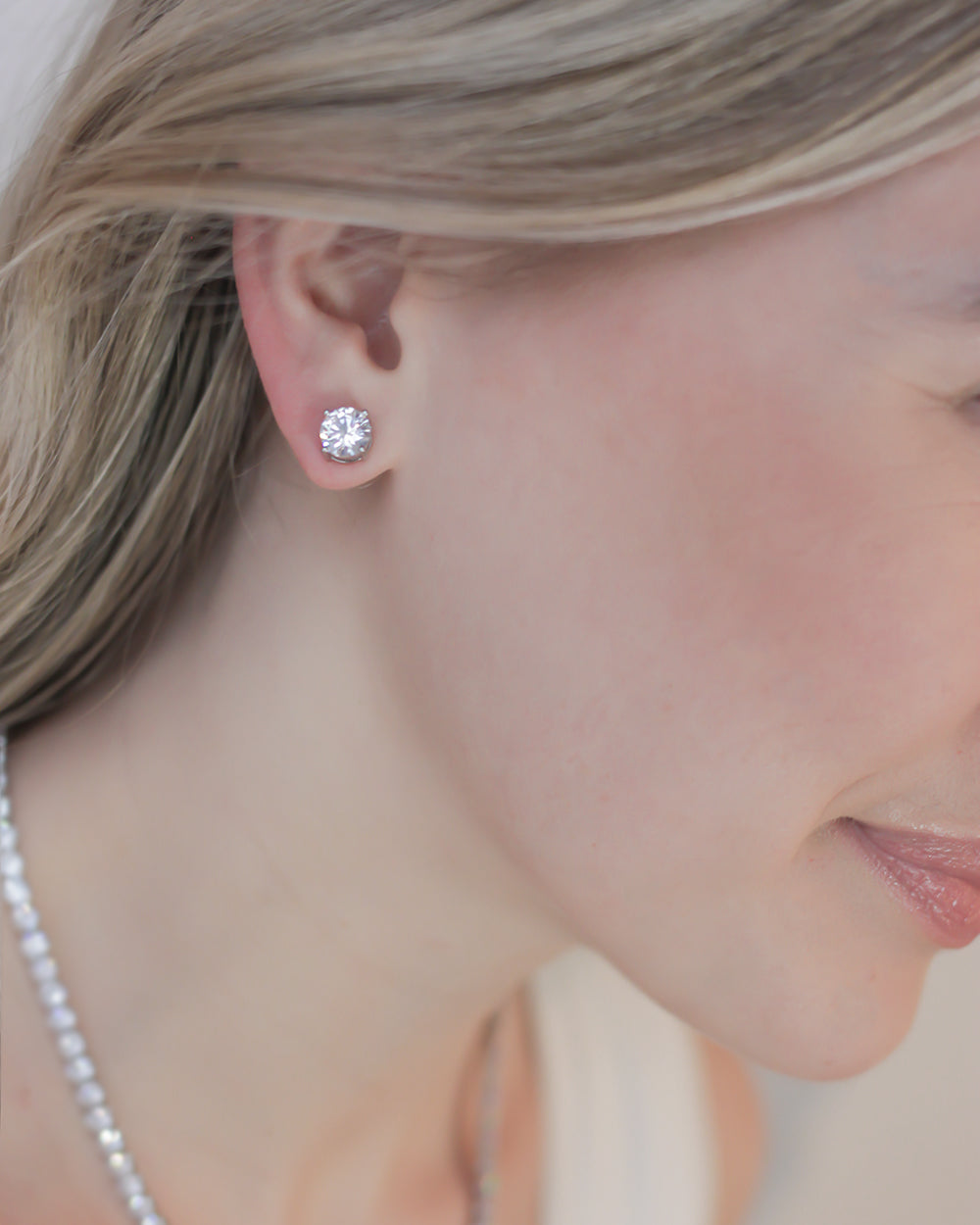 Blake CZ Stud Earrings for Women - Sparkling Cubic Zirconia Earrings, Hypoallergenic & Comfortable - Perfect for Daily Wear, Parties & Gifts