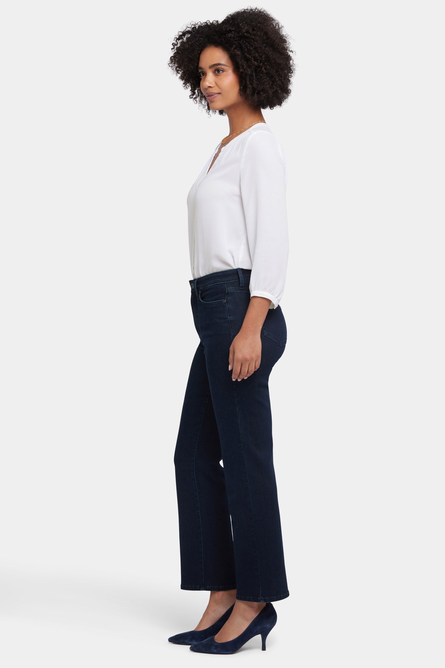 Bailey Relaxed Straight Ankle Jeans for Women - Midnight Wash Denim Pants | Comfortable Everyday Wear for Casual Outings & Work
