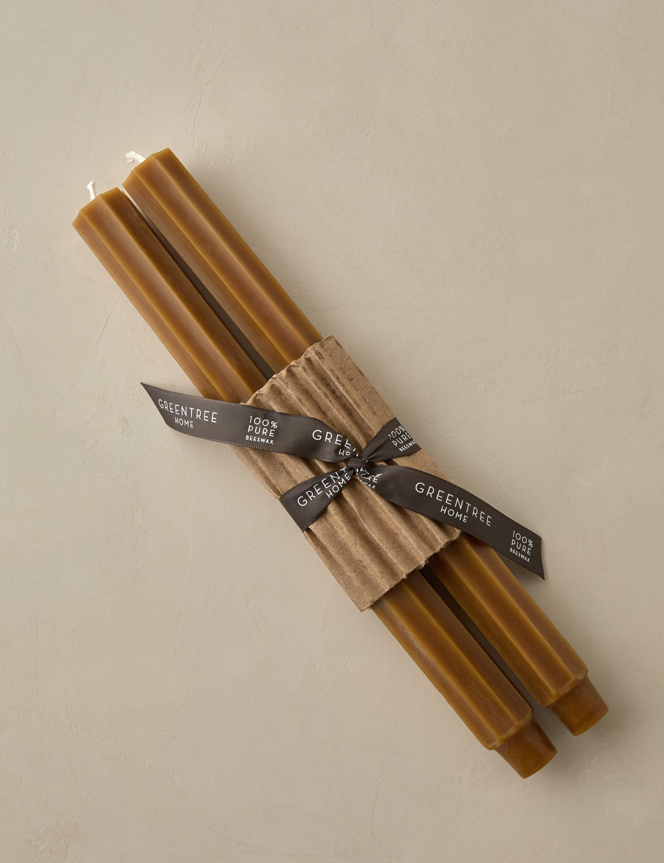Greentree Home Fluted Church Taper Candles - Set of 2 Elegant Dripless Tapers for Weddings, Church Altars & Romantic Dinner Decor