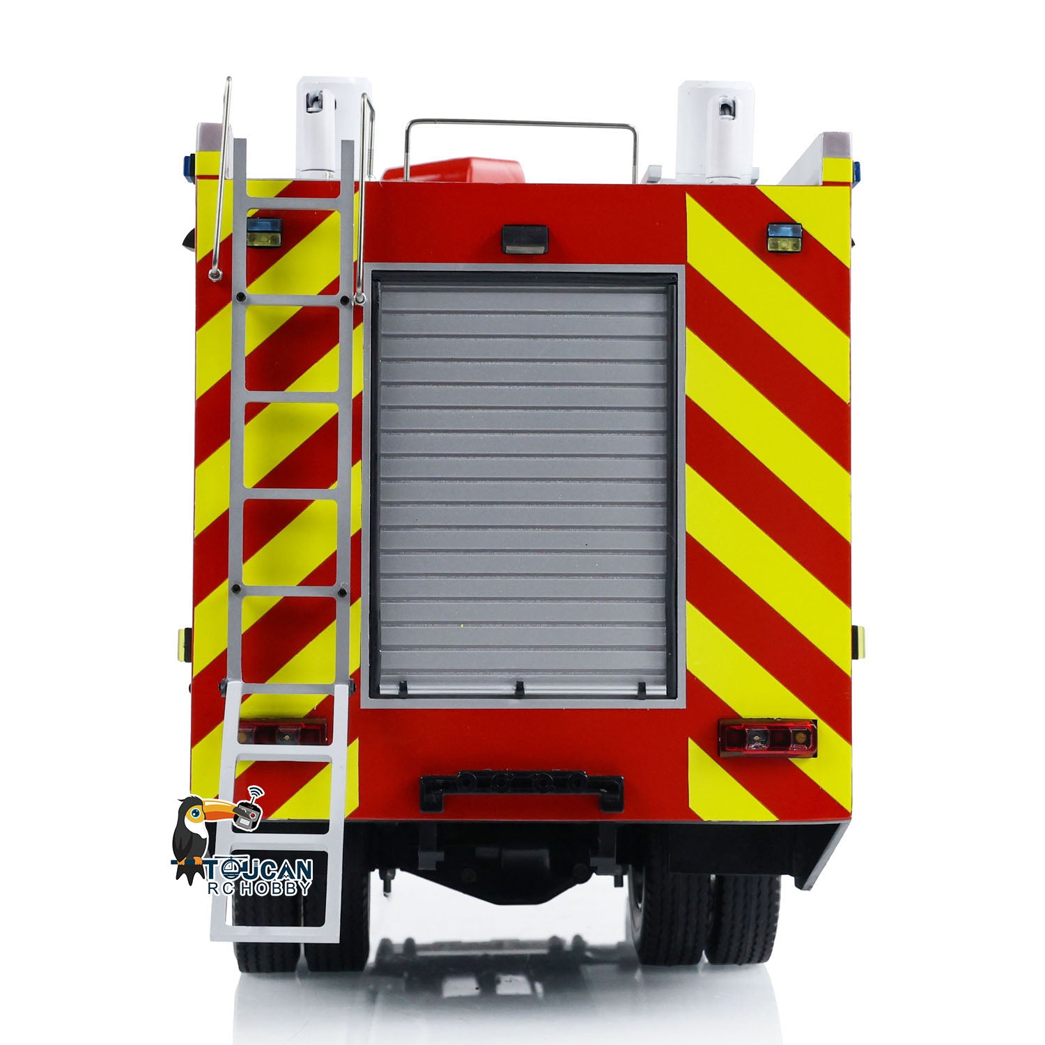1/14 Scale RC Fire Fighting Truck - 4x2 Electric Remote Control Fire Vehicle with Water Spray - Assembled & Painted Model Toy for Kids & Collectors - Perfect for Playtime, Emergency Simulation & Display