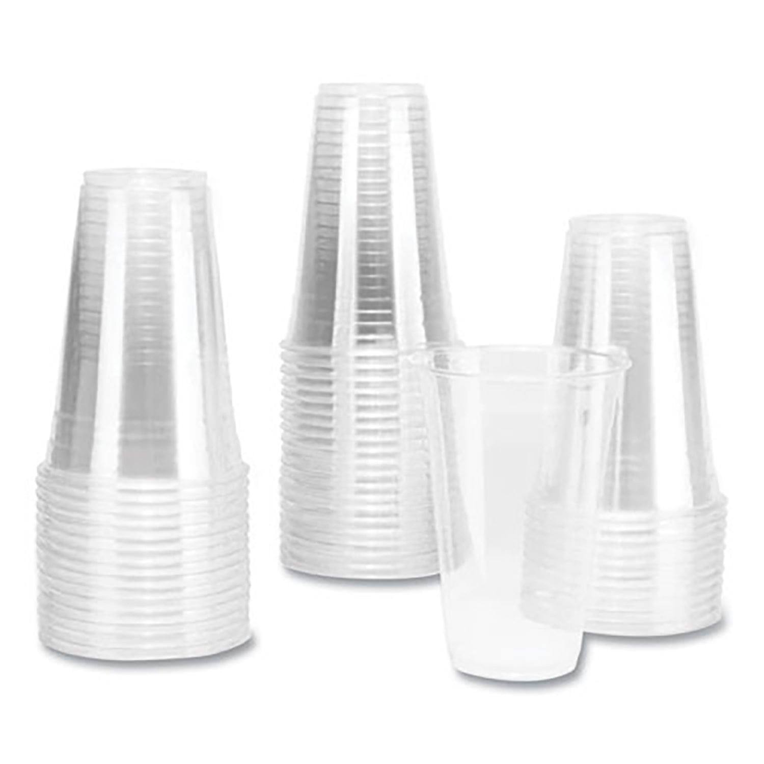 20 oz Clear PET Plastic Cups - 50 Count Bulk Pack | Perfect for Parties, Events, and Beverage Service