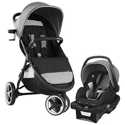 Verge3 Travel System with LiteMax Smart Infant Car Seat - Lightweight Stroller & Safe Baby Carrier for Newborns - Perfect for Air Travel, Shopping & Daily Outings