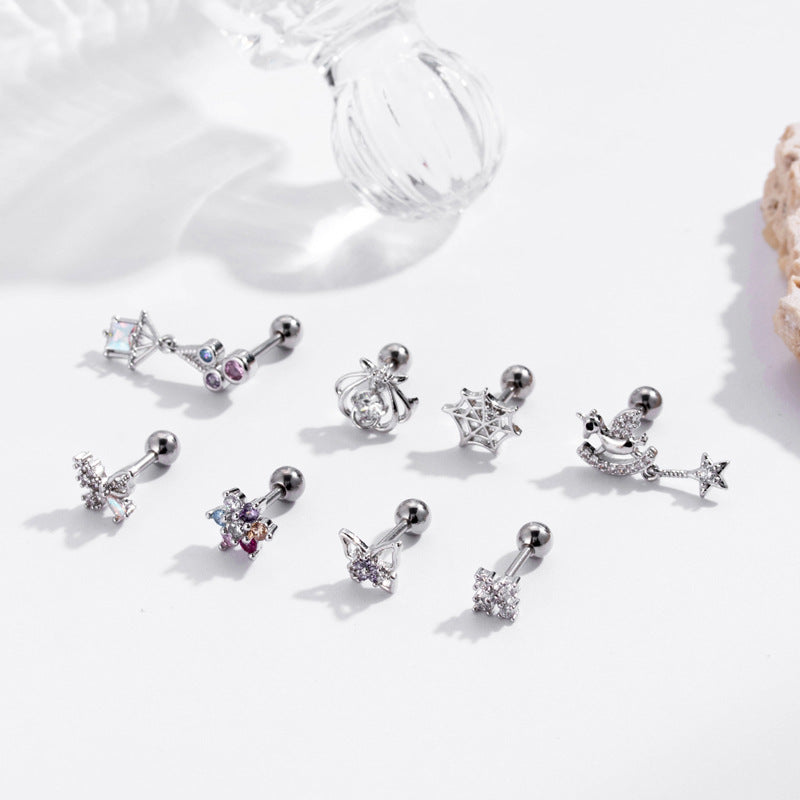 16G Surgical Steel Cartilage Stud Earrings with Ball Back - Hypoallergenic Body Jewelry for Helix, Tragus, or Conch Piercings - Perfect for Everyday Wear or Special Occasions