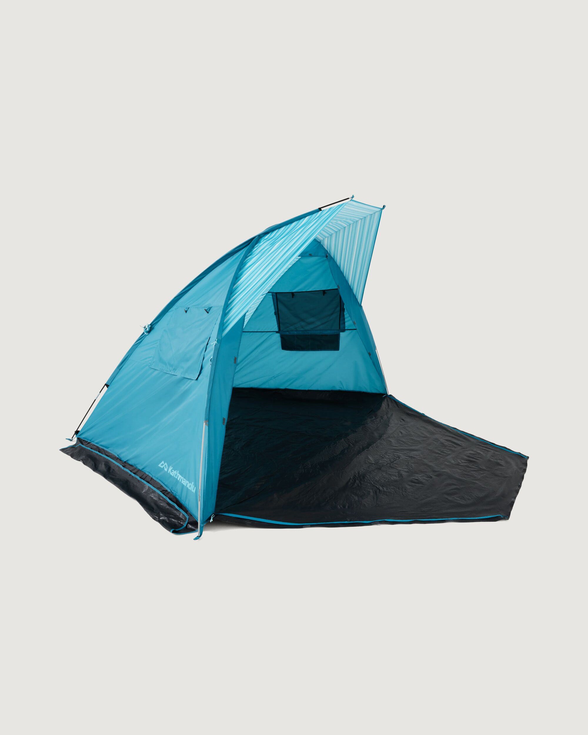 Retreat Family Beach Shelter v3 Cove Stripe - Portable Sun Shade Tent for Outdoor, Camping, Picnics & Beach Days - UPF 50+ UV Protection & Windproof Design