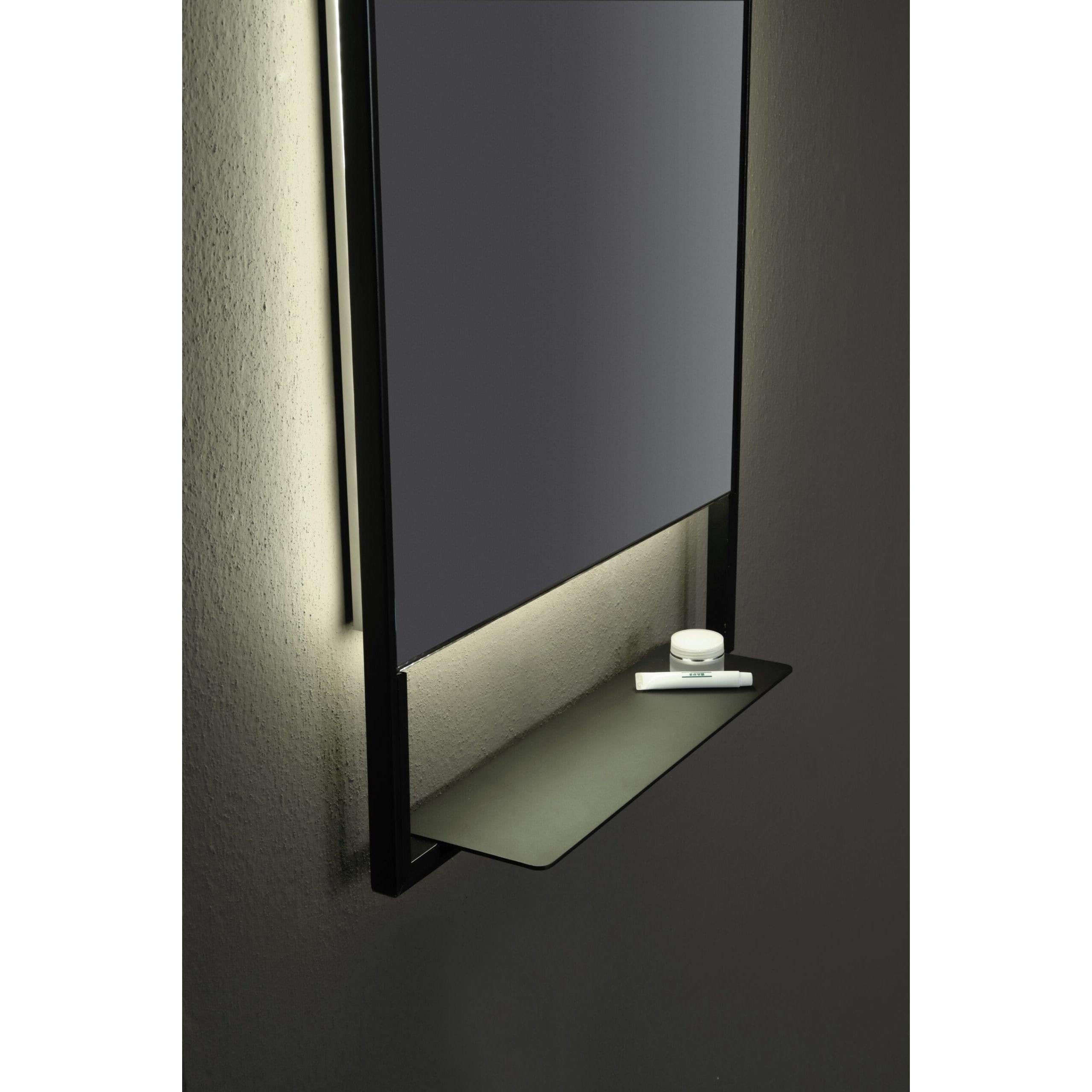32 Inch LED Lighted Mirror with 15 Dimmable Lights - Oxygen Castore 3 0903 Black Bathroom Vanity Mirror for Makeup & Shaving