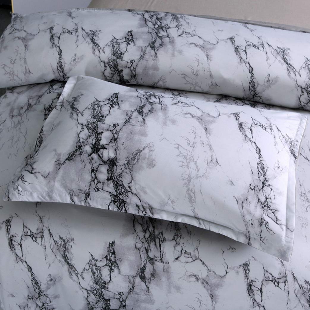 Marbel Pattern Bedding Sets - Soft Polyester Duvet Cover with Pillowcases (No Sheet Included) for Full/Queen/King Size Beds - Luxury Home & Hotel Decor - Perfect for Master Bedrooms, Guest Rooms, and Vacation Rentals