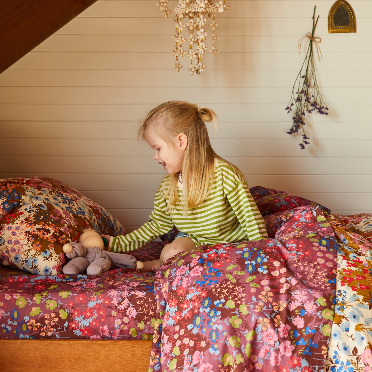 Kaeya Kids Knit Top with Palm Print - Soft Cotton Short Sleeve Shirt for Boys & Girls - Perfect for Summer, School, and Playtime