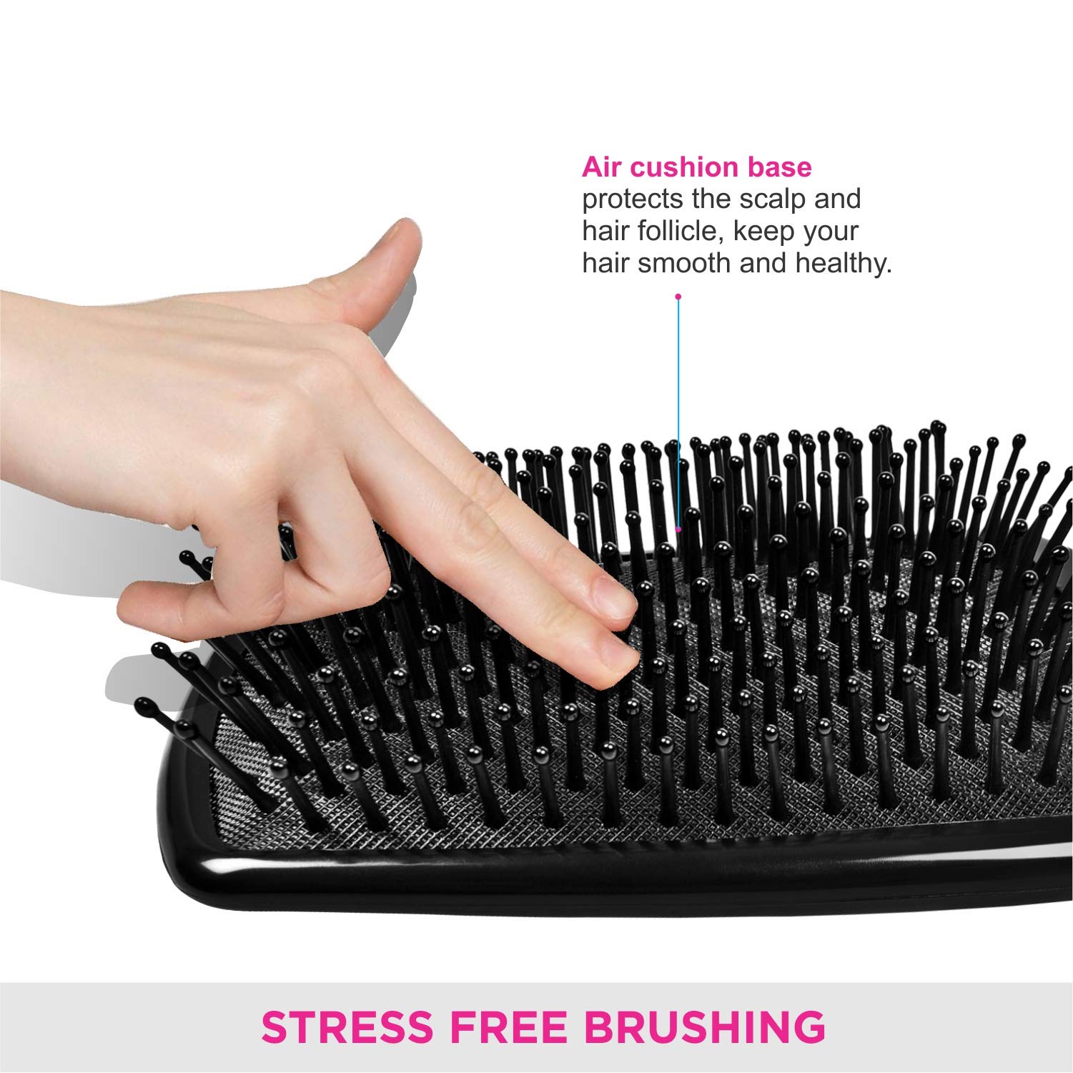 **Vega Premium Collection Mini Paddle Hair Brush – India's No.1 Hair Brush for Men & Women – Black (8586 M) – Perfect for Travel, Home & Salon Use**