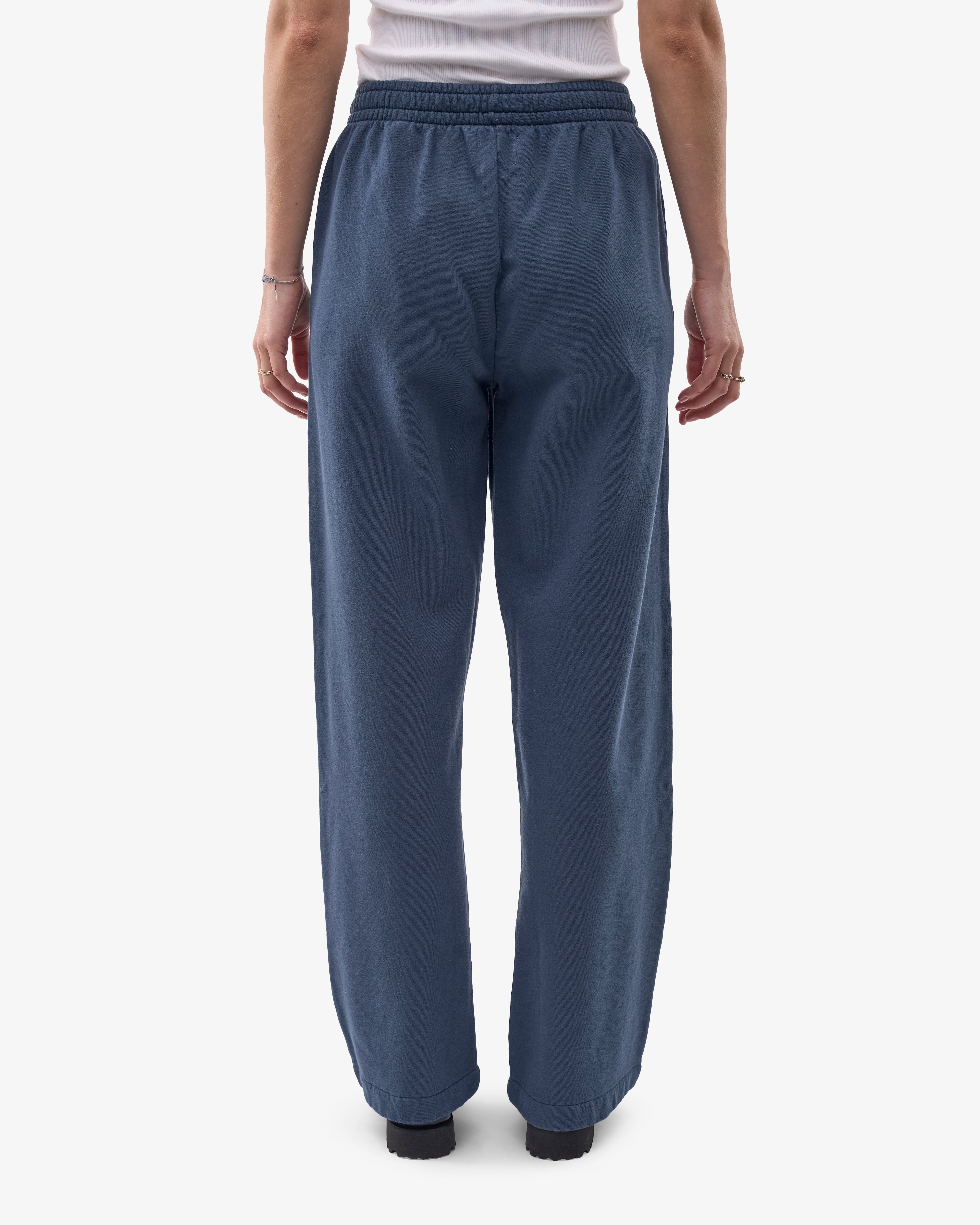 Organic Straight Leg Sweatpants for Women - Soft Cotton Joggers in Petrol Blue | Lounge, Yoga & Casual Wear