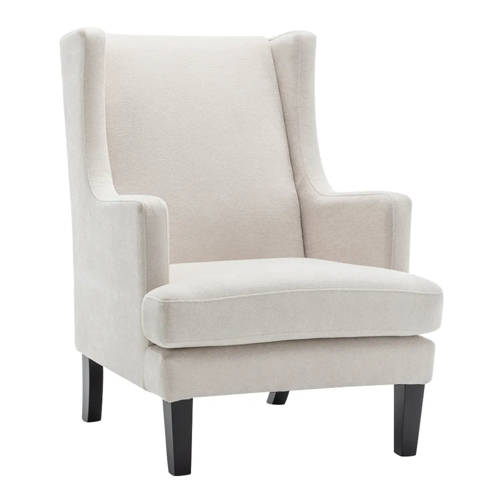 Gable Occasional Chair - Pearl Chenille Upholstered Accent Chair for Living Room, Bedroom & Office | Modern Comfortable Seating with Elegant Design