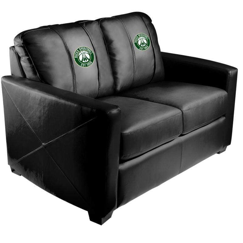 NBA Team Logo Stationary Loveseat - Comfortable Two-Seater Sofa for Living Room, Game Room & Man Cave Decor