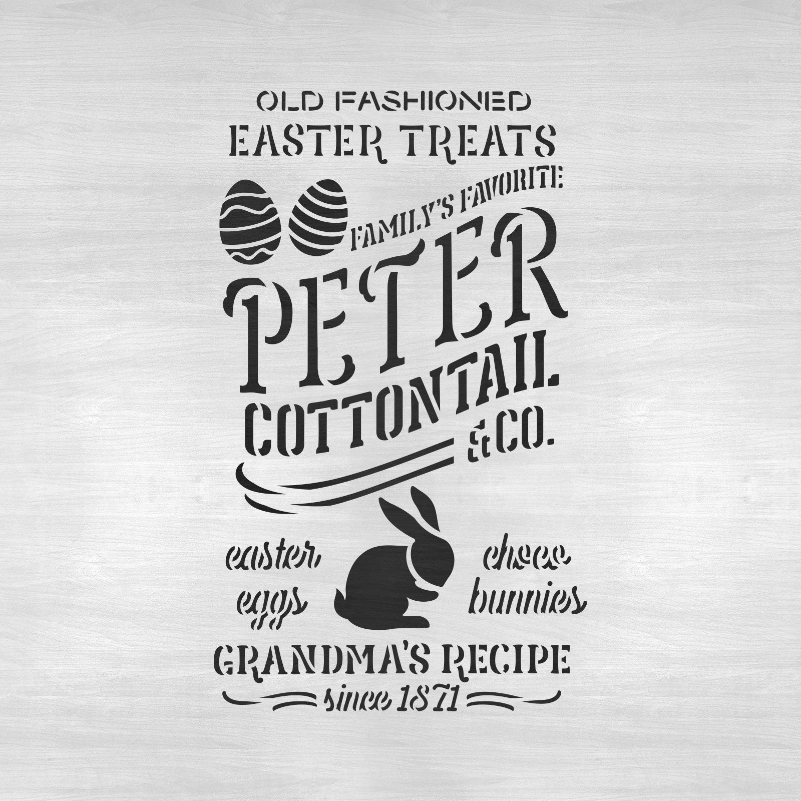Peter Cottontail & Co Easter Sign Stencil Kit - DIY Holiday Decor for Easter Home Decorations, Spring Party Supplies | Perfect for Easter Egg Hunts, Bunny-Themed Parties & Seasonal Craft Projects