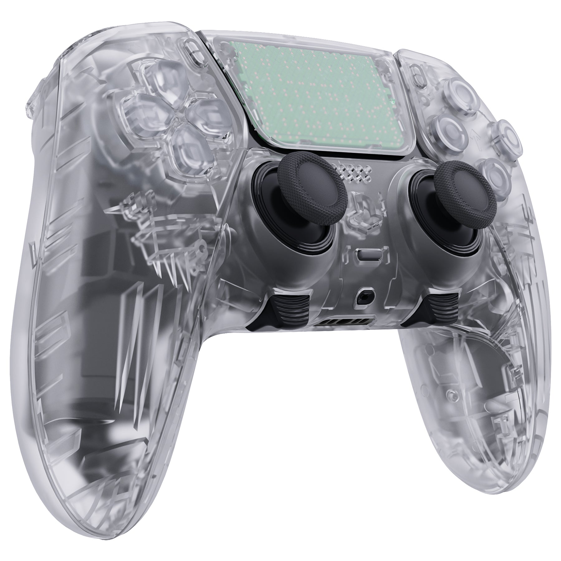 eXtremeRate Clear Full Housing Shell with Buttons & Touchpad Cover for PS5 Edge Controller - Custom Replacement Front & Back Plates | Gaming Accessories for Enhanced PS5 Edge Controller Experience