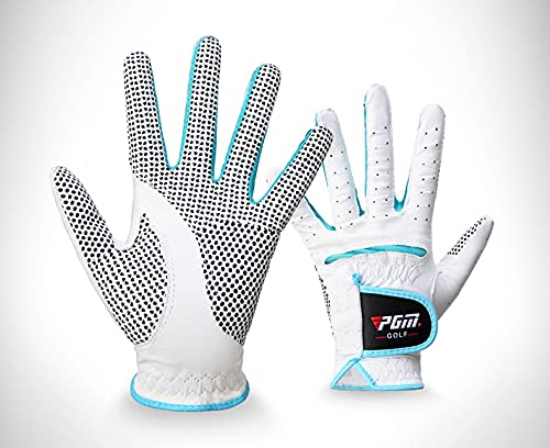 Premium Women's Golf Gloves - 1 Pair Soft Breathable Pure Sheepskin with Anti-Slip Granules for Enhanced Grip | Perfect for Driving Range, Course Play & Professional Tournaments