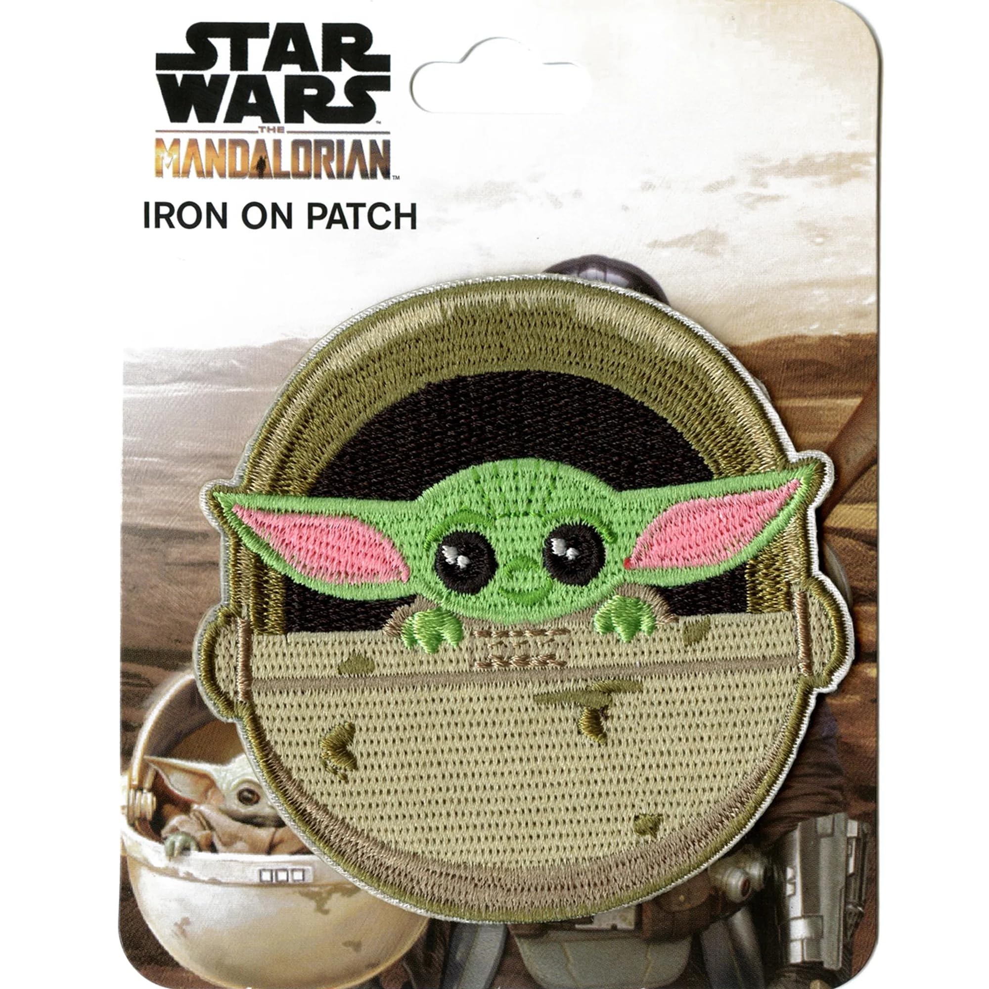 Star Wars The Mandalorian Grogu Baby Yoda Iron On Patch - The Child Embroidered Applique for Jackets, Hats & Backpacks - Perfect for Cosplay & Fan Gifts