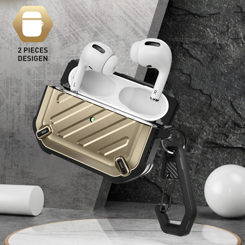 Apple AirPods Pro Unicorn Beetle Pro Rugged Protective Case (Gold) - Shockproof Cover for Wireless Earbuds - Perfect for Gym, Travel & Outdoor Activities