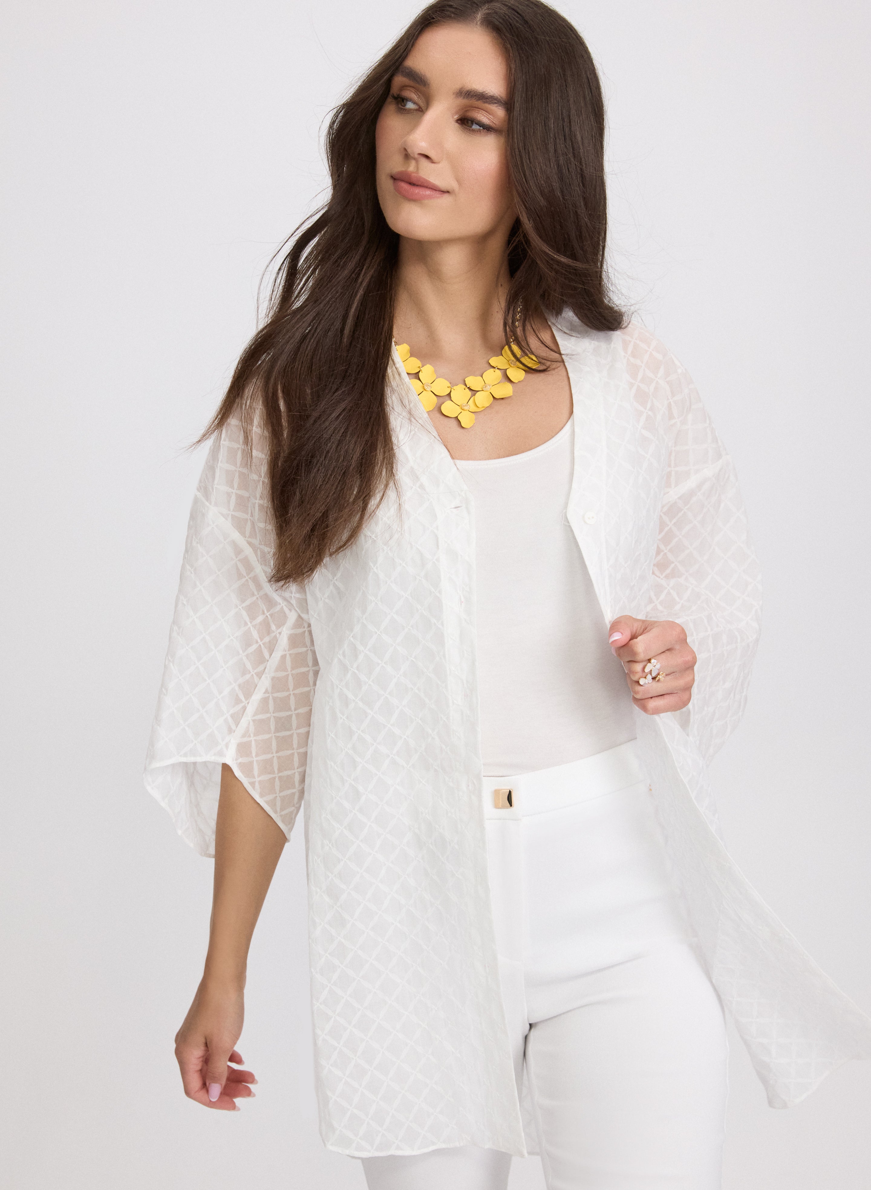 Stylish Cotton Grid Print Blouse for Women - Trendy Button Down Shirt with Floral Pattern - Perfect for Office Wear, Casual Outfits & Spring Fashion