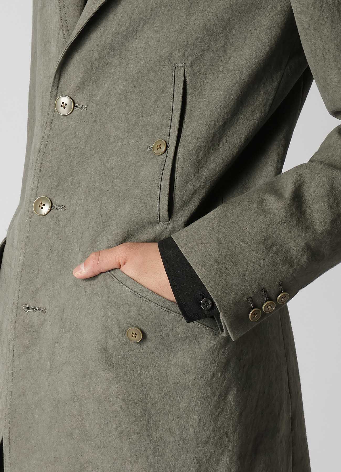 Premium Cotton Linen Sulfided Ozone Jacket with 4 Pockets & Double Stitching - Durable Outdoor Wear for Hiking, Camping & Casual Style