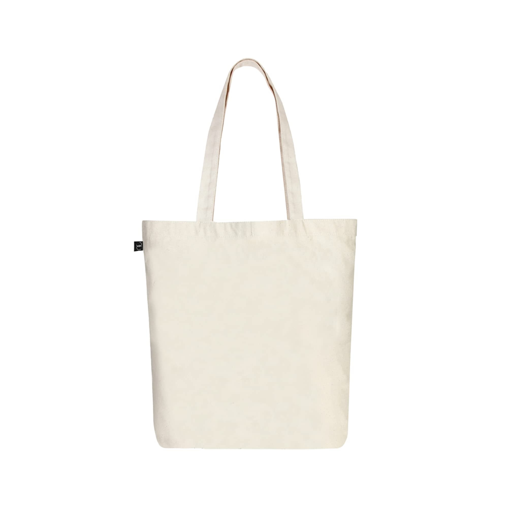 Ecoright 100% Organic Cotton Canvas Tote Bags for Women with Zipper - Stylish College Backpack for Girls, Reusable Shopping Bag, Perfect for Travel, Beach & Daily Use