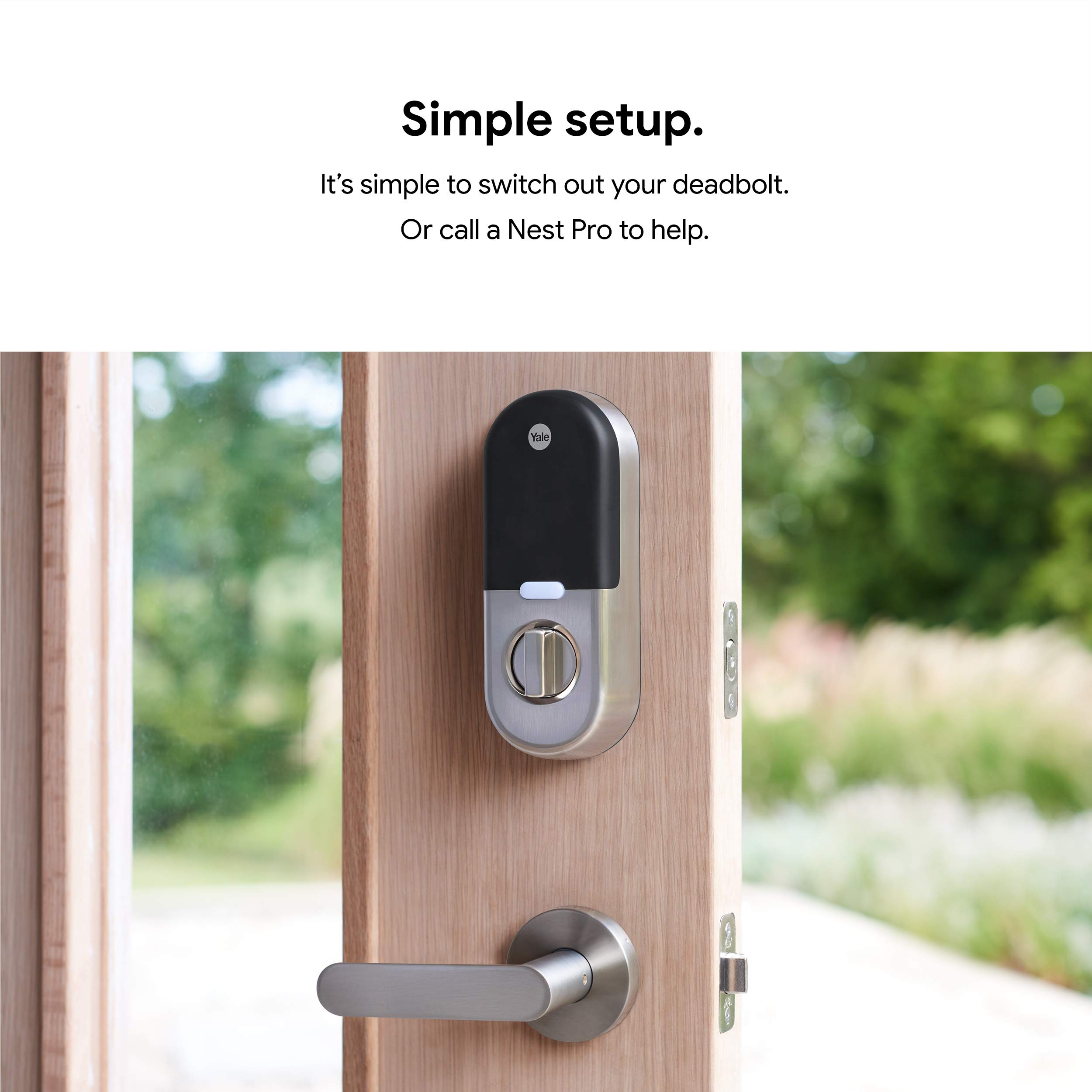 Google Nest x Yale Smart Lock - Keyless Entry Deadbolt with Tamper-Proof Keypad - Black Suede Finish for Front Door Security (Ideal for Smart Homes, Vacation Rentals & Airbnb Properties)