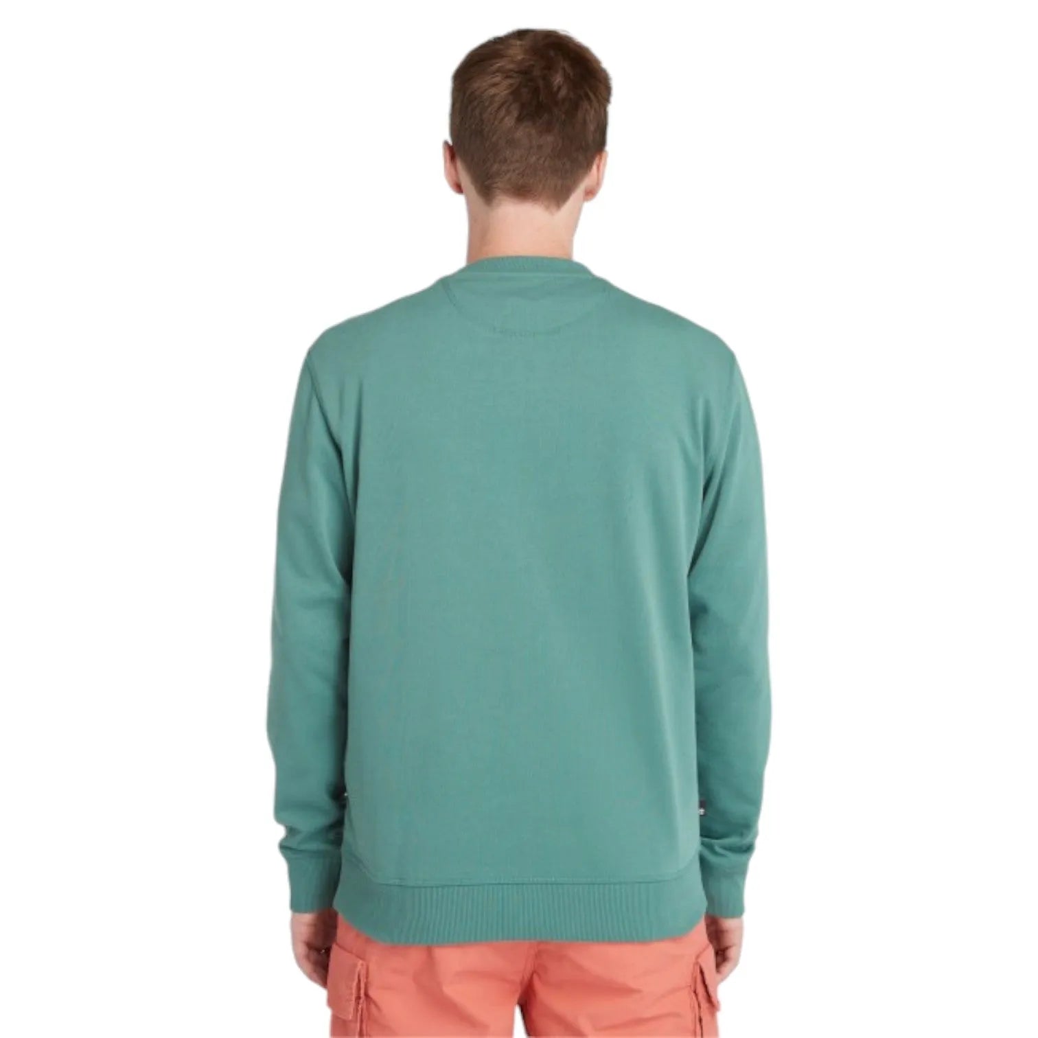 Timberland Men's Classic Logo Hoodie - Established 1973, Water Green, Cotton Blend Pullover for Outdoor & Casual Wear