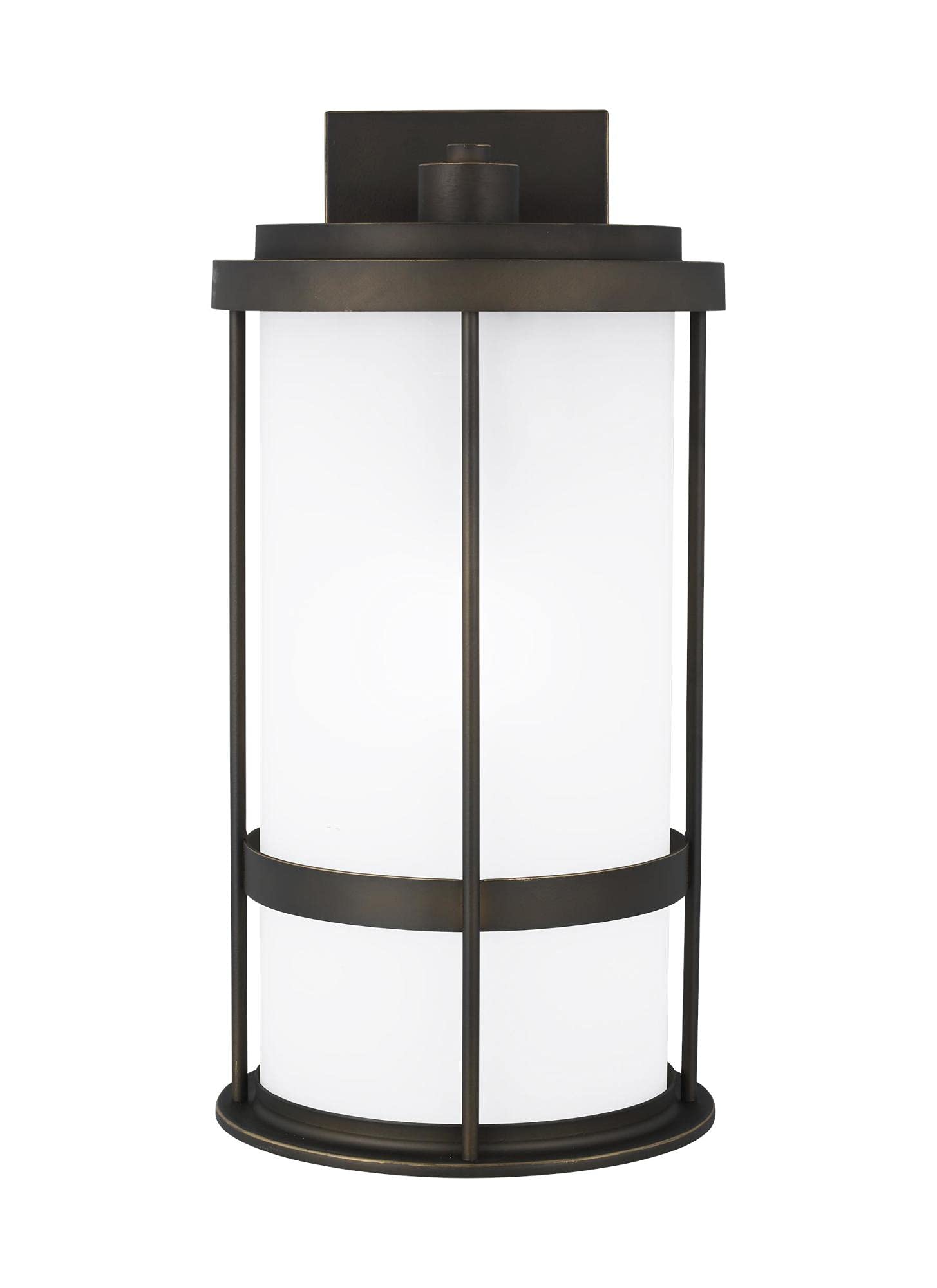 Sea Gull Generation Lighting 8790901-71 Large Outdoor Wall Lantern - Weatherproof One Light Fixture for Porch, Patio, and Entryway Lighting