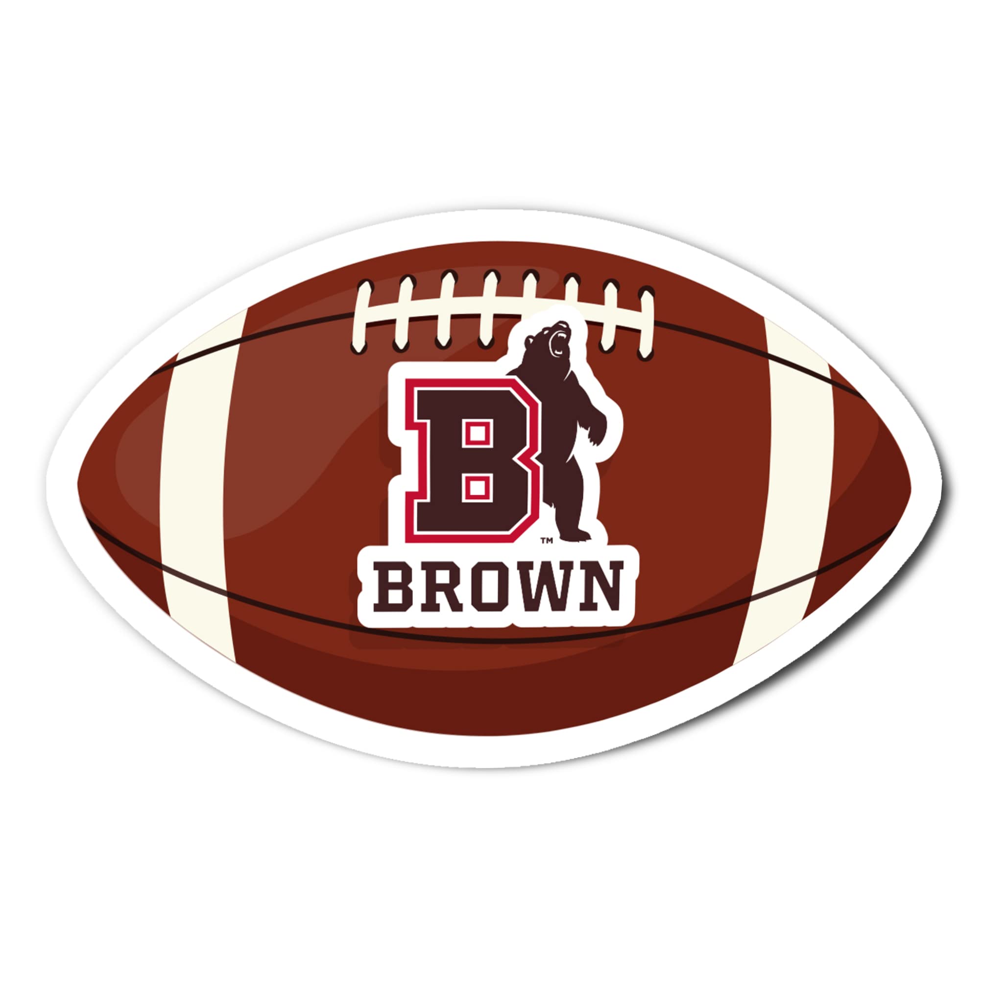 Desert Cactus Brown University Vinyl Decal Sticker - Waterproof Laptop, Water Bottle, Car, Scrapbook Decoration - Perfect for College Dorm, School Spirit, Football Game Days & Fan Gear