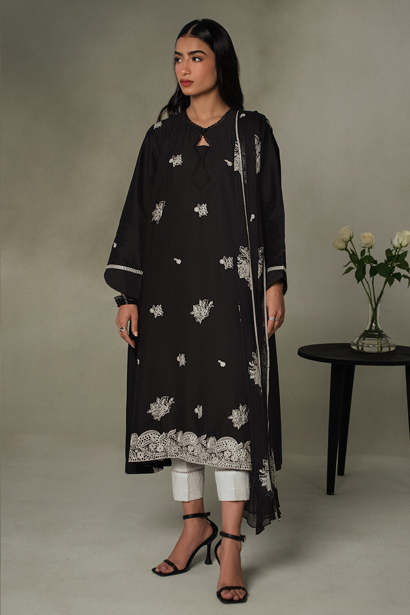 Elegant Monochromatic 2-Piece Set (Shirt & Dupatta) for Women - Perfect for Weddings, Parties & Festive Occasions