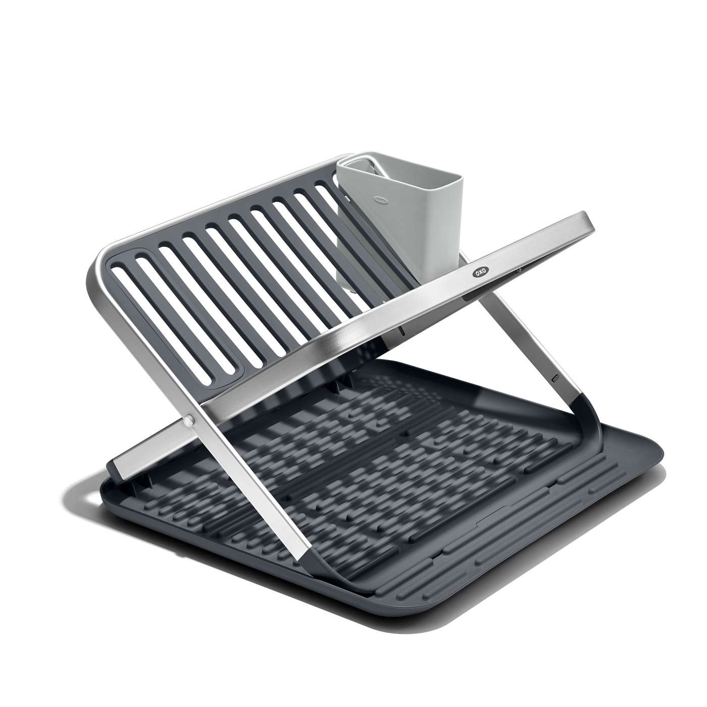 Stainless Steel Foldable Dish Drying Rack - Space Saving, Rustproof & Durable for Kitchen Countertop - Perfect for Small Apartments, RVs & Camping