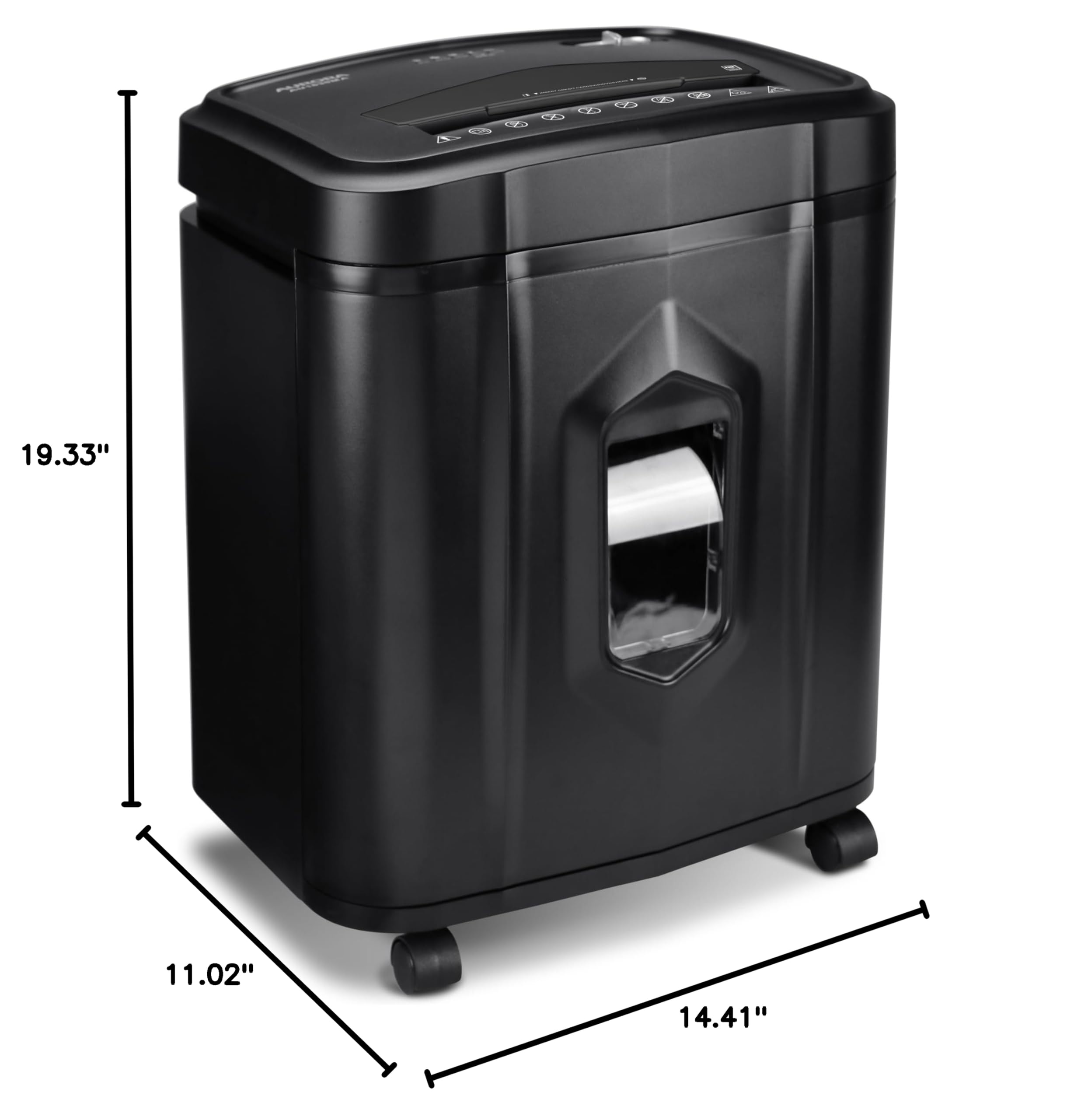 Aurora AU1225MA High-Security 12-Sheet Micro-Cut Paper Shredder with CD/Credit Card Slot - 5-Gallon Pullout Basket, 40-Minute Run Time - Perfect for Home Office & Small Business Document Security