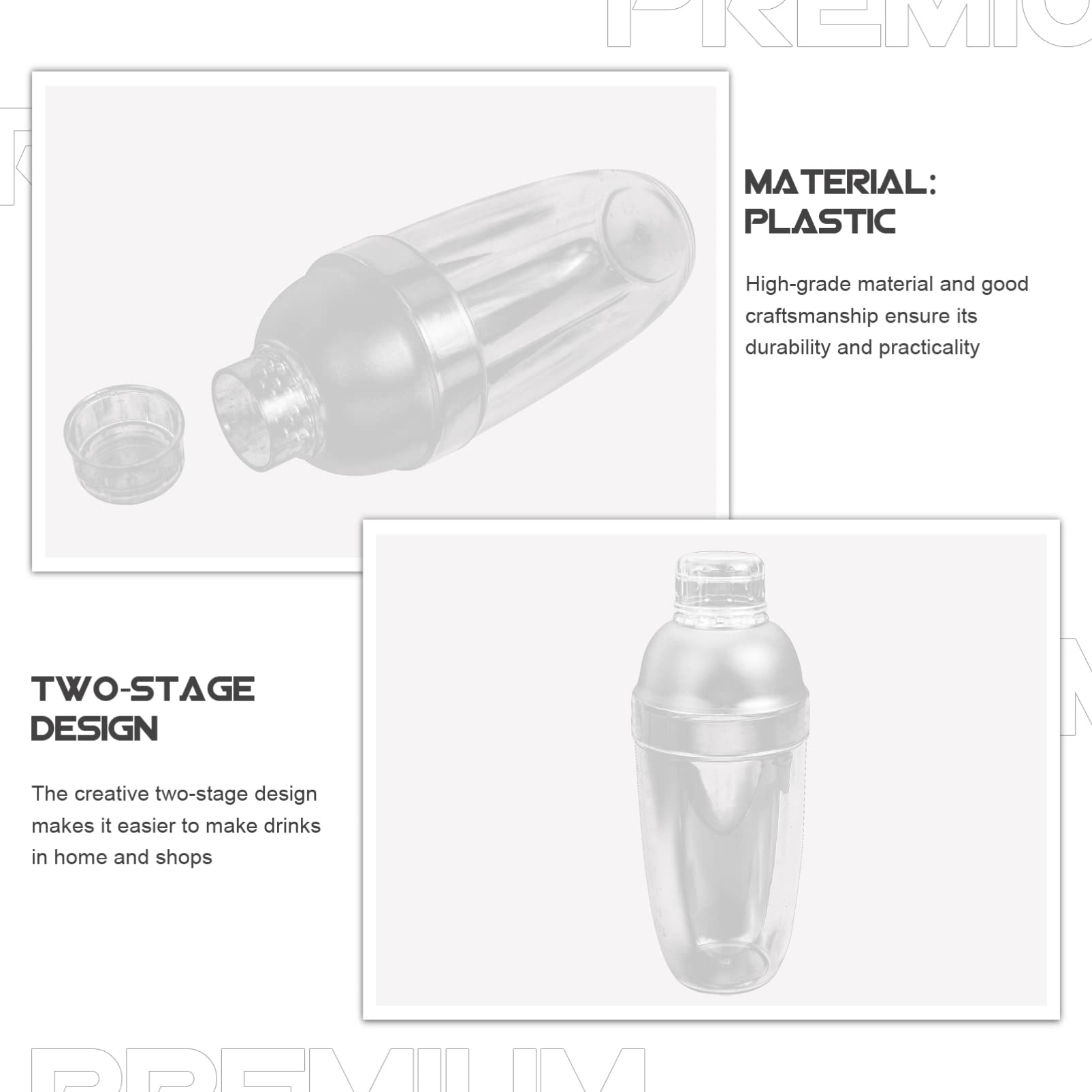 Premium 700ml Cocktail Shaker Set - Multi-Functional Bar Tool for Mixing Cocktails, Milk Tea & Smoothies - Perfect for Home Bars, Parties & Professional Bartenders